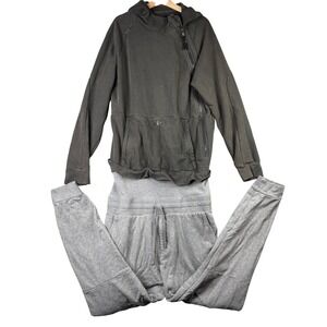 Tuxy Storm Suit Mens 2XL Charcoal Grey Asymmetric Zip Hoodie Jogger Set 10136